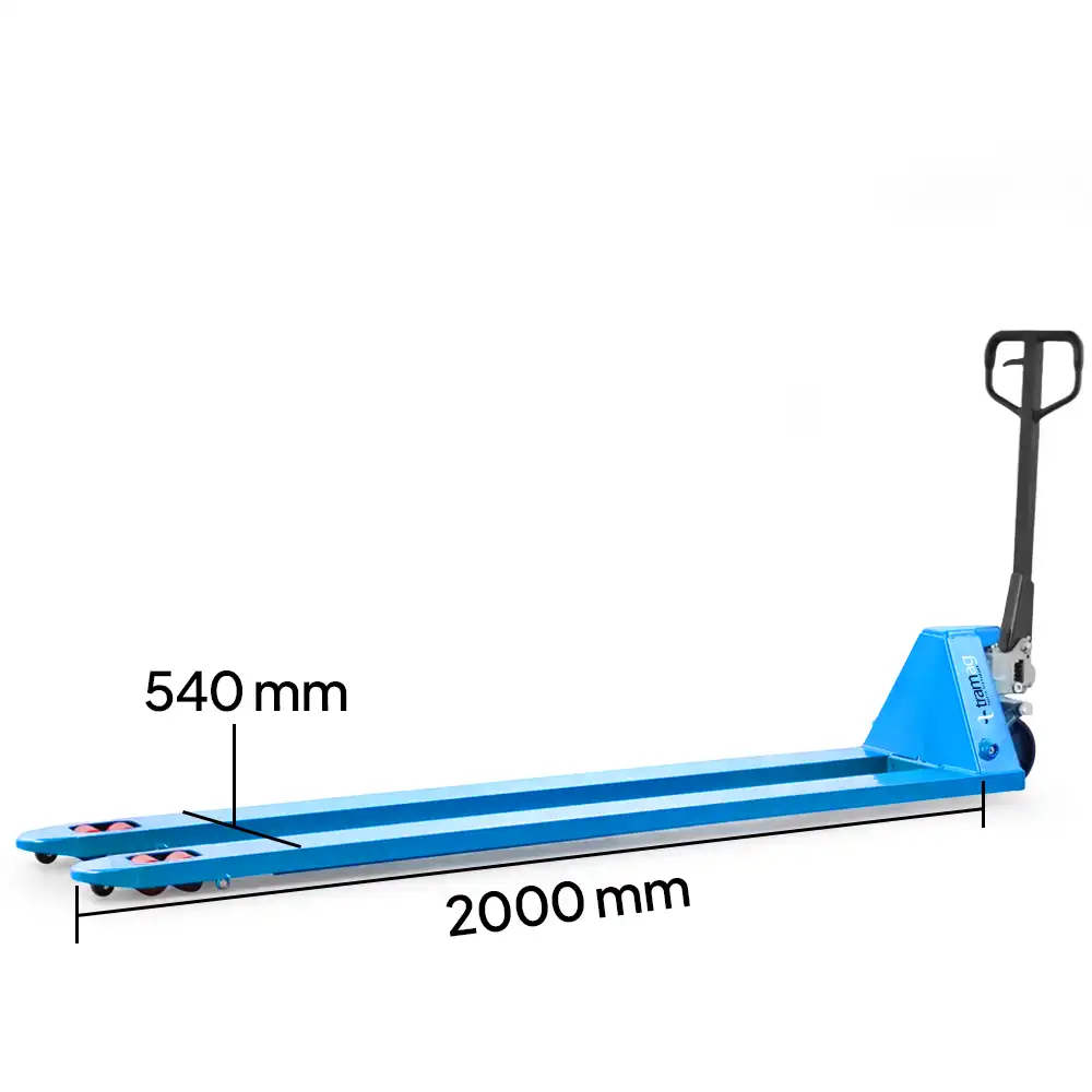 HPT‑P2PXXL handpalletwagen, 2m lange vorken en 540 mm vorkbreedte