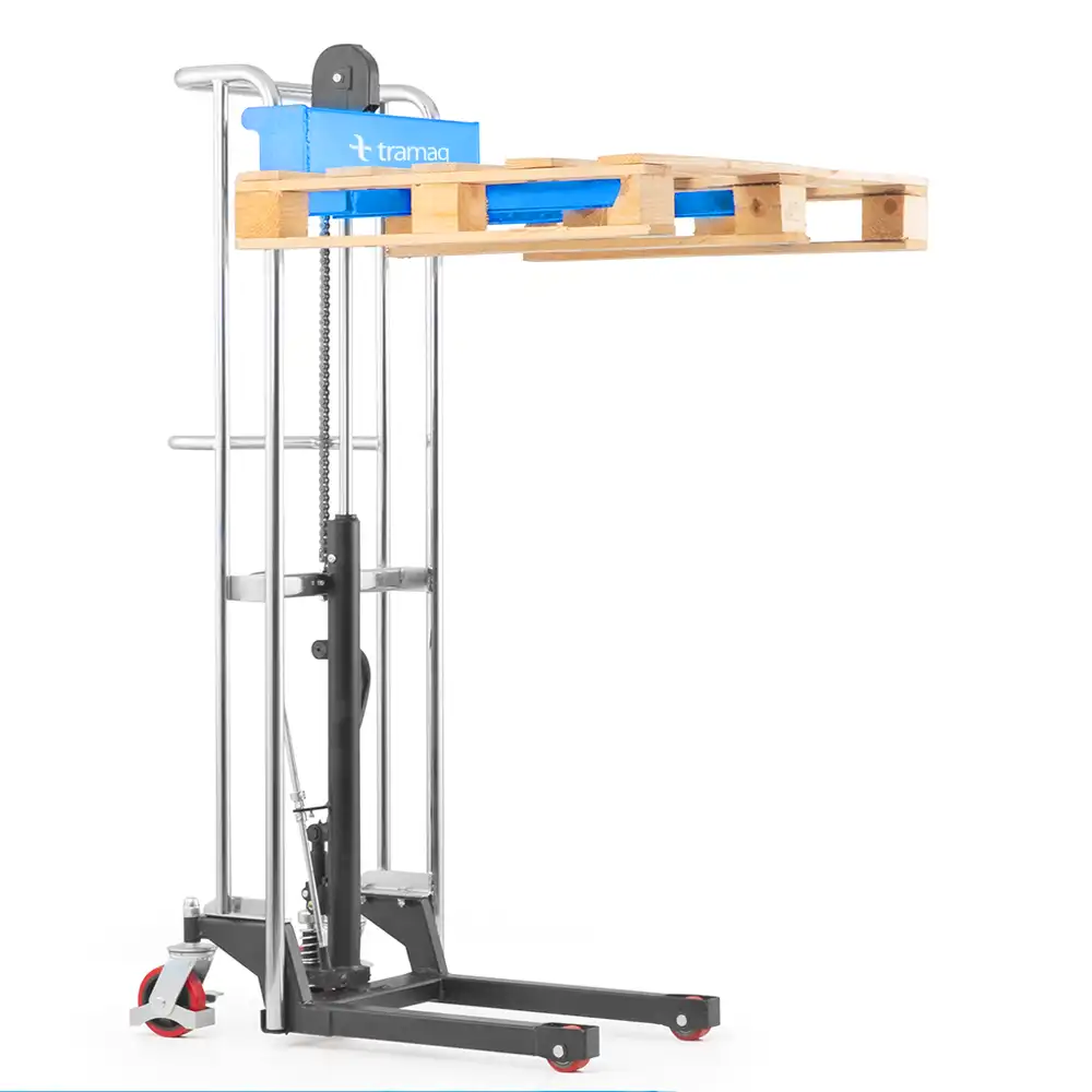 Mini handstapelaar - handmatige kleine stapelaar met afneembare platform - ideaal voor halve pallets