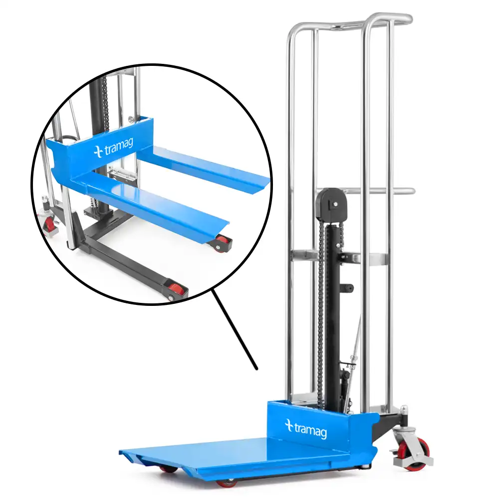 Mini handstapelaar - handmatige kleine stapelaar met afneembare platform