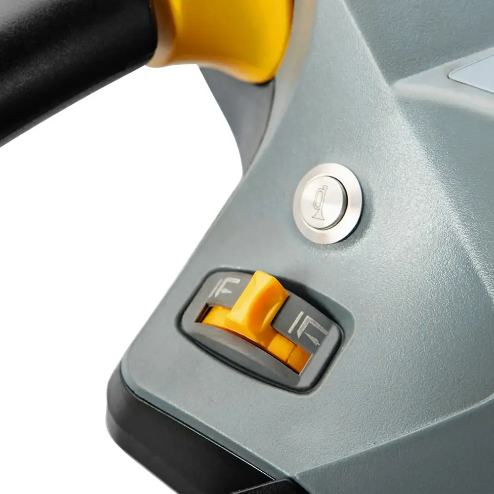 Close-up van het proportionele hef- en daalsysteem van de Tramag TST15D voor nauwkeurige positionering.