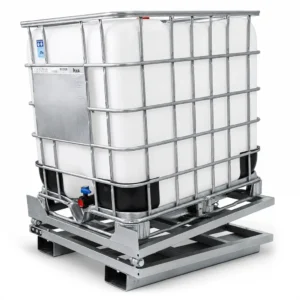 Tramag TBTS IBC restvloeistof lediger met 1000 liter IBC container