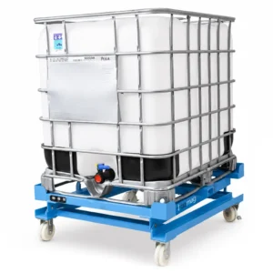 Tramag TBTT verrijdbare IBC lediger met 1000 liter IBC container