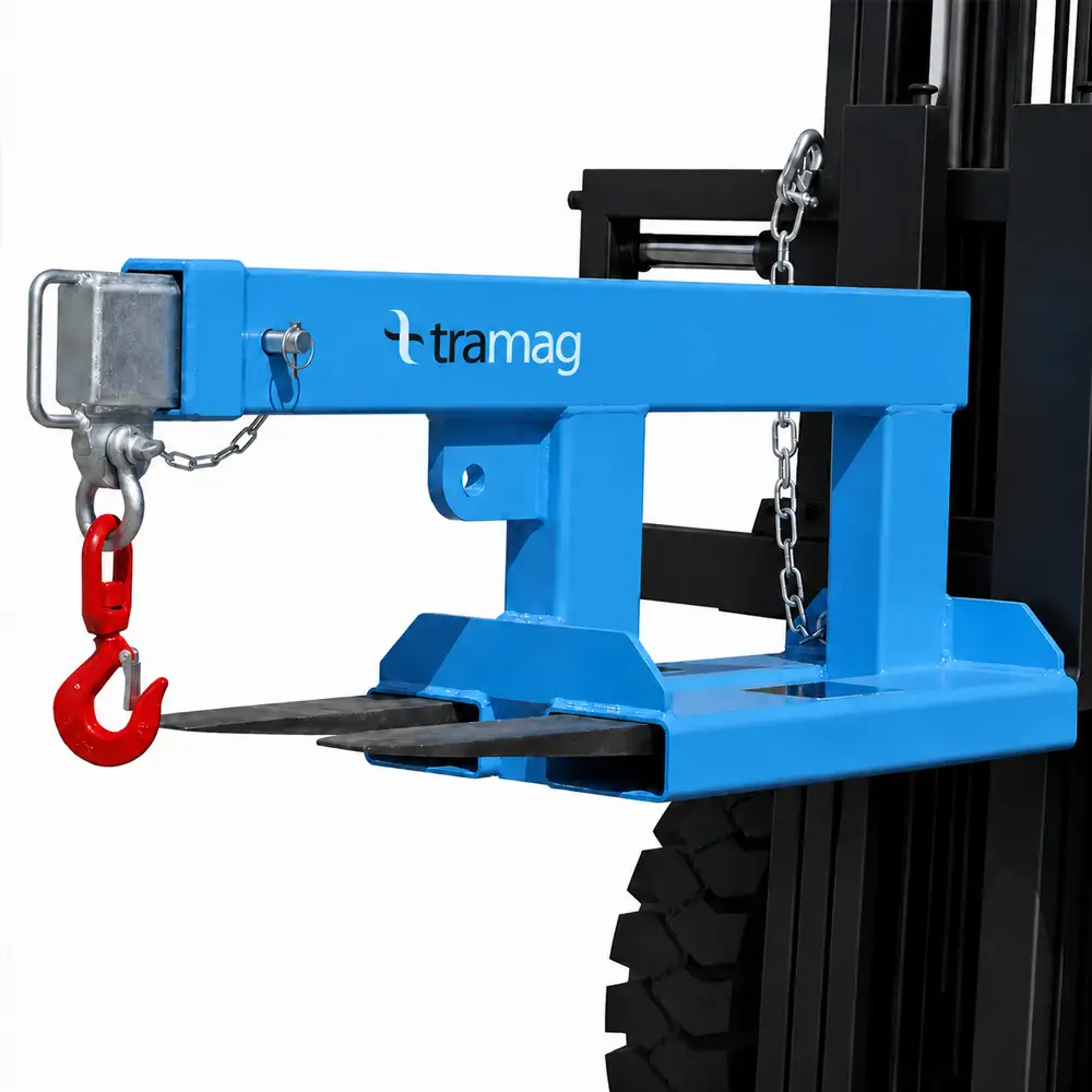 Tramag TFH25 vaste kraanarm 2500 kg gemonteerd op heftruck